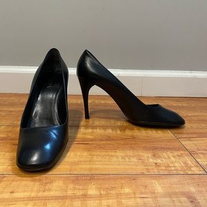 Square Toe Patent Leather Prada Pumps